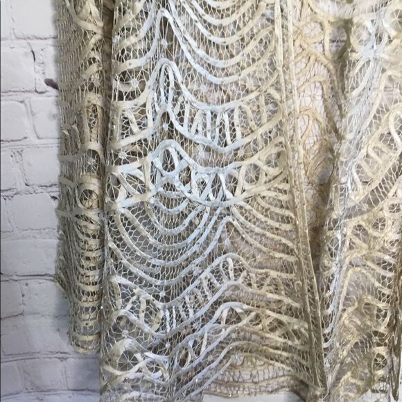 Soulmates Women New 2 Pc Crochet 100% Silk Hand‎ Crafted Top,Jacket /Blazer - Picture 12 of 14